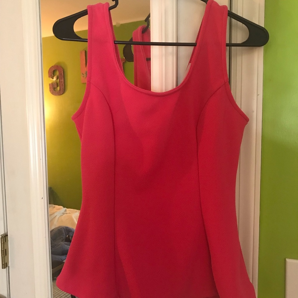 NWOT Pink Peplum Tank